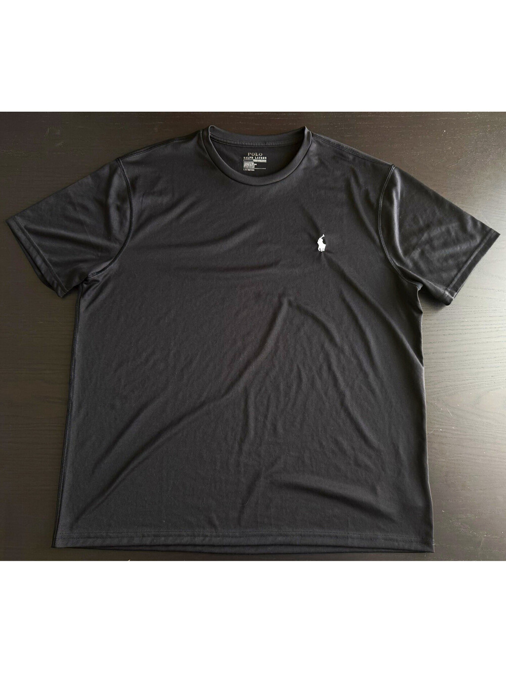 Polo Ralph Lauren NWOT Performance T-Shirt Mens Large Black Crew Neck Soft Tee